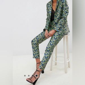 ASOS DESIGN Premium tailored blazer in floral jacquard